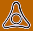 Logo comportant le symbole d'un objet à 3 pointes