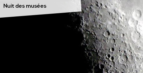 Visuel noir et blanc de la lune