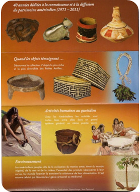 Affiche présentant des pièces amérindiennes